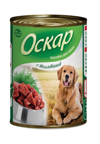 Корм влажный для собак ОСКАР с телятиной (350 г)