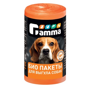 БИО пакеты GAMMA для выгула собак (25 шт/240*360 мм)