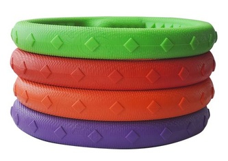 Игрушка для собак ЗООНИК Кольцо большое плавающее, пластикат, красное (24,5 см)