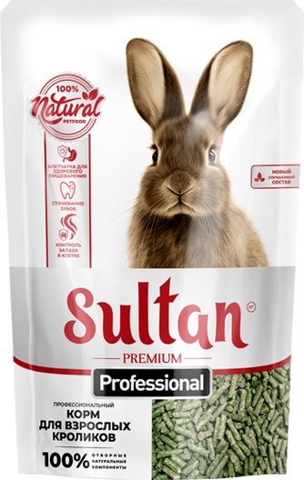 Корм сухой для взрослых кроликов SULTAN Premium Professional (1 кг)