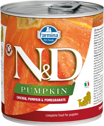 Корм влажный для щенков FARMINA N&D Pumpkin Курица с тыквой и гранатом (285 г)