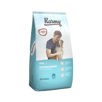 Корм сухой для собак мелких пород KARMY Hypoallergenic Mini склонных к пищевой аллергии с ягненком (10 кг)