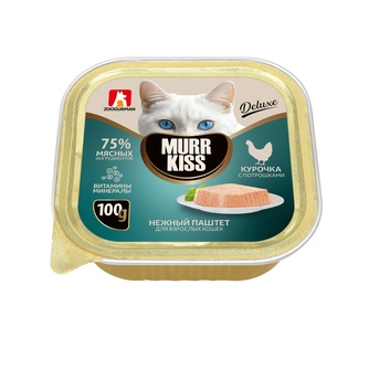 Корм влажный для кошек ЗООГУРМАН Murr Kiss паштет Курочка с потрошками (100 г)