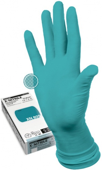 Перчатки HELIOMED MANUAL XN809 X-Nitrile нитриловые нестерильные, неопудренные (L/25 пар)