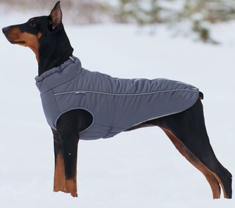 Жилет зимний для собак OSSO Fashion Аляска темно-серый (р.25)
