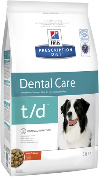 Корм сухой для собак HILL'S Prescription Diet T/D Dental Care уход за полостью рта Курица (3 кг)