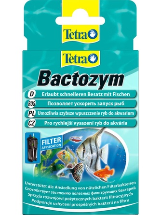 Средство для аквариумной воды TETRA Bactozym для снижения загрязнения воды (10 капсул)