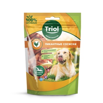 Лакомство для собак мелких пород TRIOL Сосиски пикантные Курица (70 г)