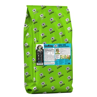 Корм сухой для взрослых собак ZOORING Adult Dog Белая рыба с рисом и брокколи, с глюкозамином и хондроитином (20 кг)
