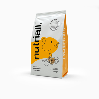 Корм сухой для хомяков NUTRIALL с фруктами (900 г)