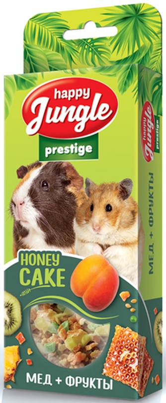 Лакомство для грызунов HAPPY JUNGLE Prestige Корзинка мед фрукты (3 шт)