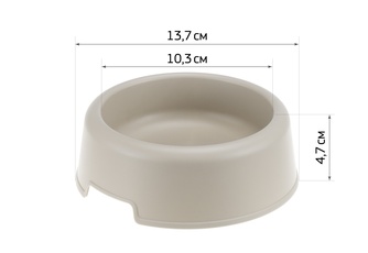 Миска для животных IDEA Симпл, цвет капучино (0,2 л)