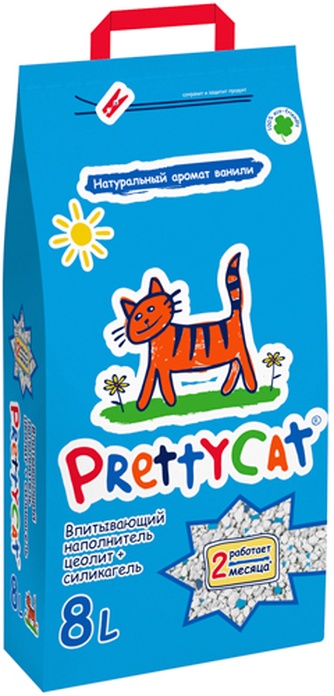 Наполнитель впитывающий бентонитовый для кошек PRETTY CAT Aroma Fruit тропические фрукты (8 л/4 кг)
