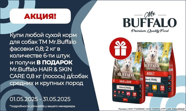 Акция от ТМ БАФФАЛО! Акция 6+П!