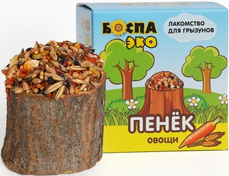 Лакомство для грызунов БОСПА ЭКО Пенек овощи (80 г)