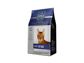 Корм сухой для взрослых кошек GINA Elite  утка (3 кг)