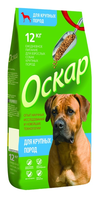 Корм сухой для взрослых собак крупных пород ОСКАР (12 кг)