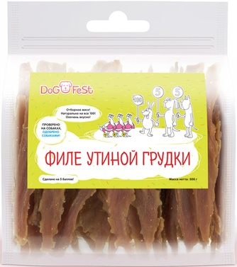 Лакомство для собак DOGFEST Филе утиной грудки (500 г)