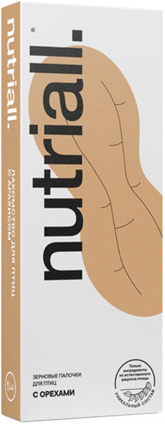 Лакомство для птиц NUTRIALL палочки с орехами (90 г/2 шт)