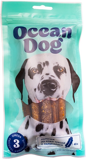 Лакомство для собак OCEANDOG кожа трески и морской капусты (40 г)