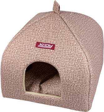 Домик для кошек и собак XODY Виг-вам №1 рогожка Светлый (33*33*42 см)