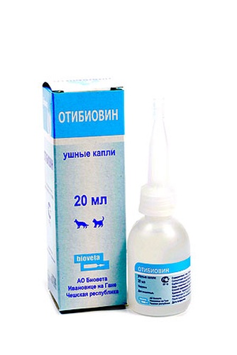 Капли для собак BIOVET Отибиовин для лечения отита бактериальной и грибковой этиологии (20 мл)