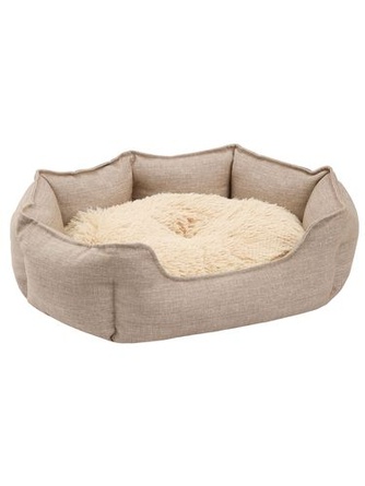 Лежанка для собак и кошек PERSEILINE Лофт Латте ЛФ-60 меланж светло-бежевый (56х48х19 см)