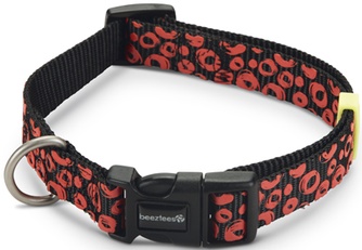 Ошейник нейлоновый для собак BEEZTEES Scribbles черный (2*50 см)