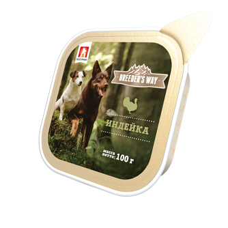 Корм влажный для собак ЗООГУРМАН BREEDER'S WAY индейка (100 г)