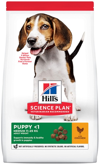 Корм сухой для щенков средних пород HILL'S Science Plan Puppy Medium Курица (0,8 кг)