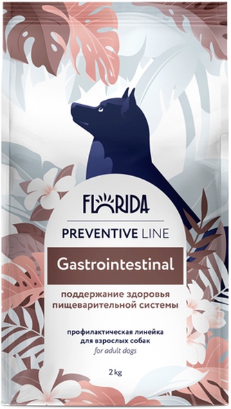Корм сухой для собак FLORIDA Preventive Line Gastrointestinal поддержание здоровья пищеварительной системы (2 кг)