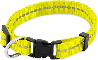 Ошейник для собак SAIVAL Рефлекс светоотражающий желтый (XS/10мм/28см)