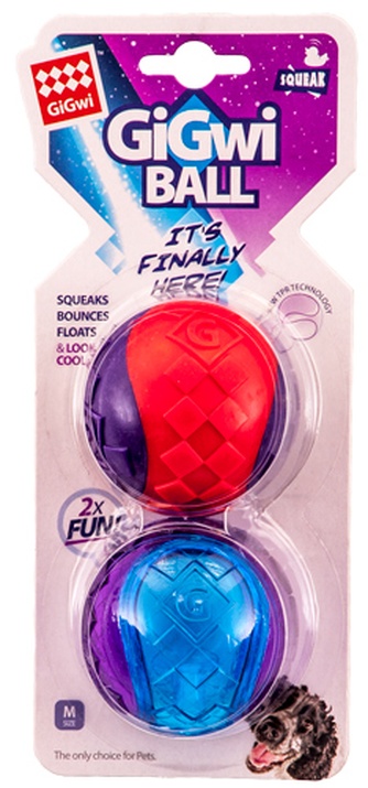 Игрушка для собак GIGWI G-Ball Два мяча с пищалкой (6 см)
