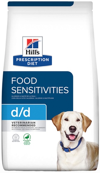 Корм сухой для собак HILL'S Prescription Diet Food Sensitivities D/D лечение пищевых аллергий с уткой и рисом (1,5 кг)