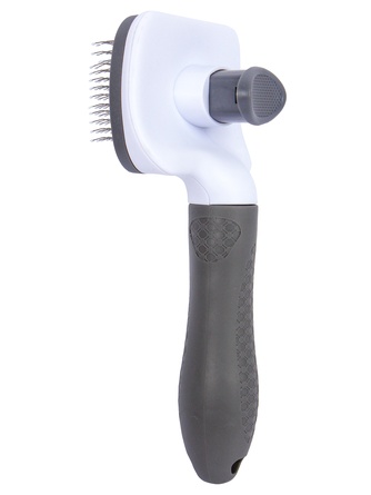 Пуходерка для животных RICH BREED Classic с кнопкой очистки, серая (S/17*8*5,5 см)