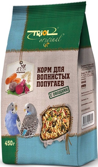 Корм для волнистых попугаев с овощами TRIOL Original (0,45 кг)
