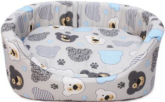 Лежанка для животных PERSEILINE №3, с подушкой, хлопок (49*38*17 см)