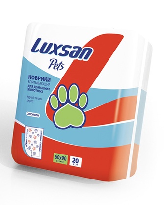 Коврики впитывающие для животных LUXSAN Pets (60*90 см*20 шт)