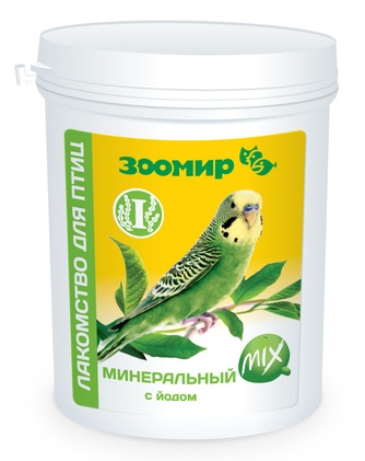 Лакомство для птиц ЗООМИР Минеральный mix с йодом (600 г)