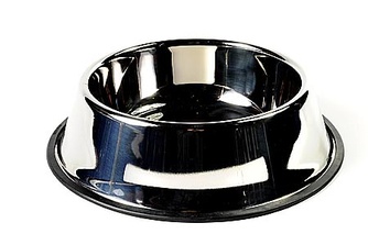 Миска для собак TRIOL на резинке металлическая (2600 мл)