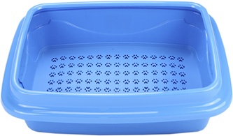 Туалет для кошек DOGMAN Triplex c сеткой с бортиком средний (44*34*15 см)