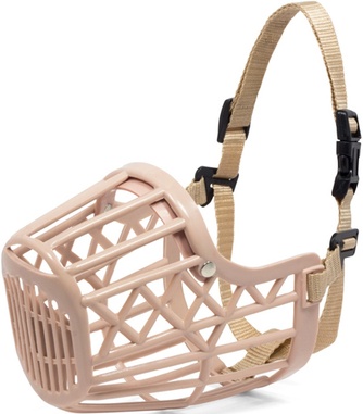 Намордник пластиковый для собак TRIOL №7 с нейлоновым ремешком (10*6,5*14 cм)