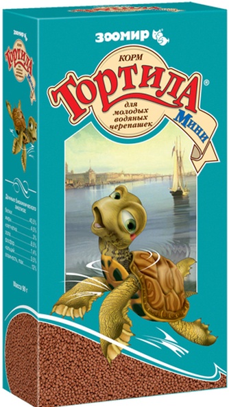 Корм для молодых водяных черепах ЗООМИР Тортила Мини (90 г)