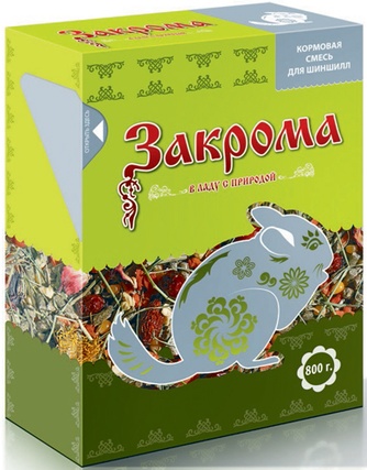 Смесь кормовая для шиншилл ЗАКРОМА (0,65 кг)