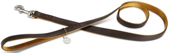 Поводок нейлоновый для собак BEEZTEES Macleather Soft touch искусственная кожа коричневый (20 мм*1,2 м)