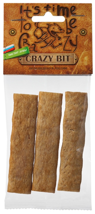 Лакомство для собак мелких пород мелких пород CRAZY BIT Лакомый кусочек Полоски кролик (35 г)