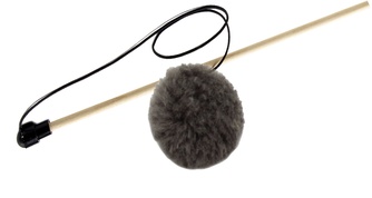 Игрушка для кошек GOSI Дразнилка-удочка Пушистик из натуральной овчины (53 см)