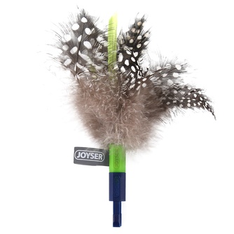 Игрушка для кошек JOYSER Cat Teaser Сменная насадка Перья, зеленая (12 см)