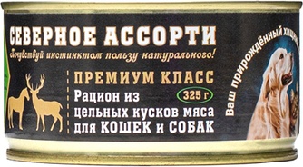 Консервы для кошек и собак ВИТАМИН северное ассорти (325 г)