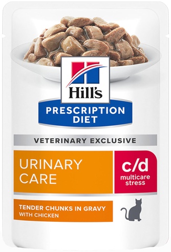 Корм влажный для кошек HILLS Prescription Diet c/d Multicare Stress при стрессе с курицей (85 г)